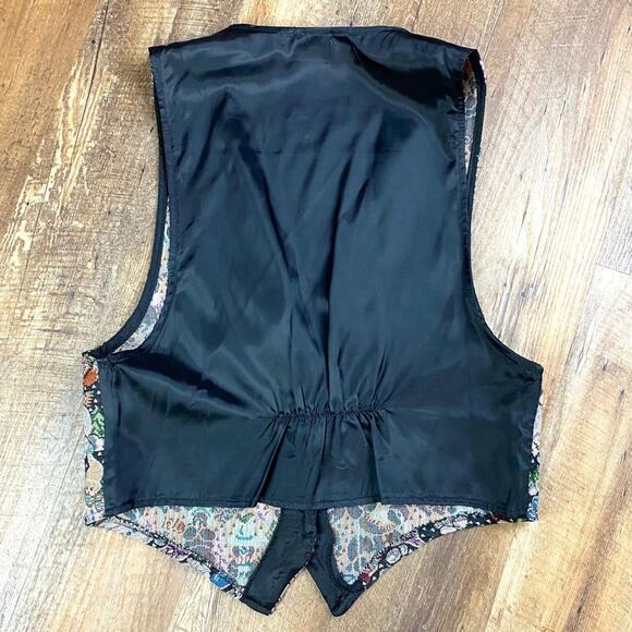 VTG 90’s Snowman Christmas Winter Tapestry Vest Size Large - Picture 3 of 5